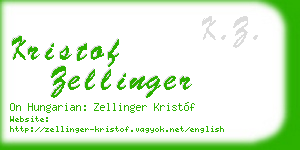 kristof zellinger business card